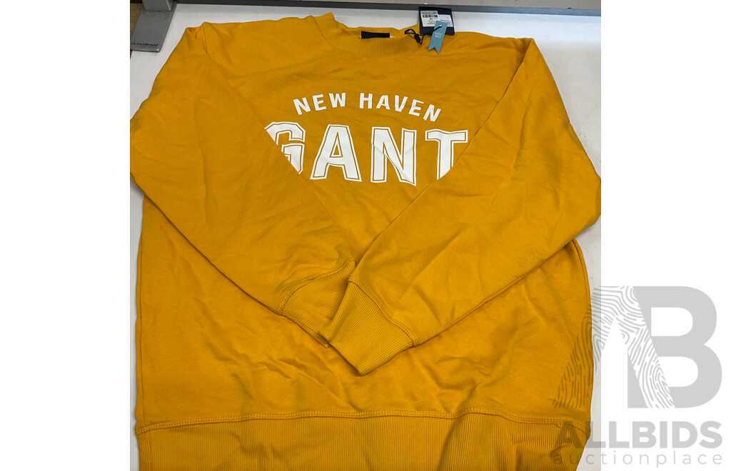 GANT Marine Hoodies X2 (Size S) & Ivy Yellow Sweat Shirt (Size M)  - ORP$700.00