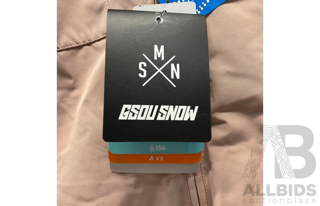 GSOU SNOW Pink Ski Suit One Piece Snowsuits -  Size S - ORP$399.00