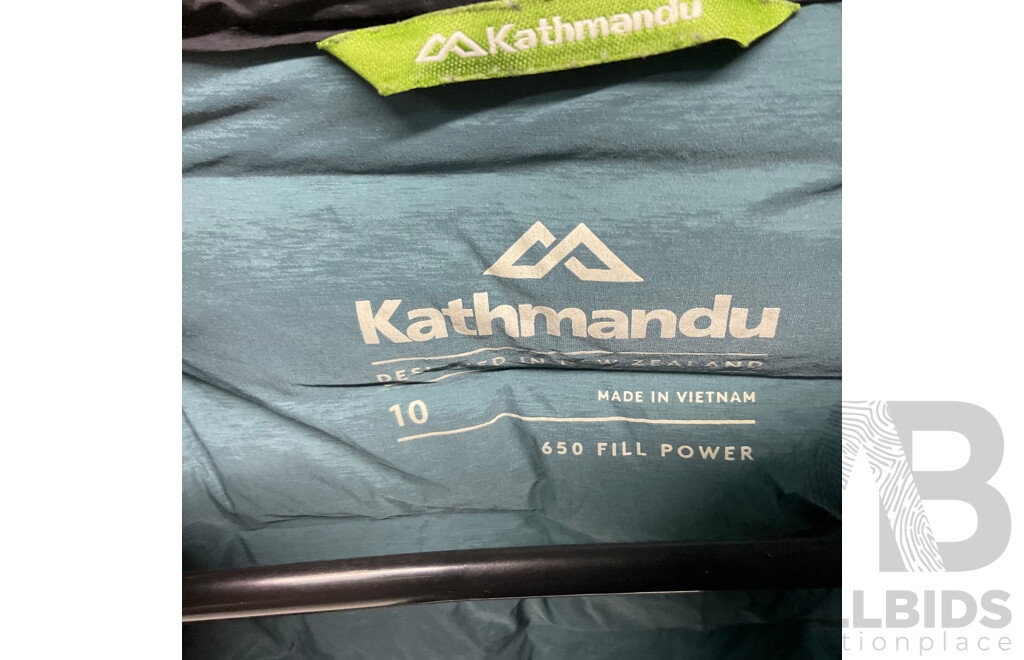 KATHMANDU Down 550 Fill Jackets (Size M) & 650 Fill Jacket ( Size 10) - Lot of 2 - Estimated Total $500