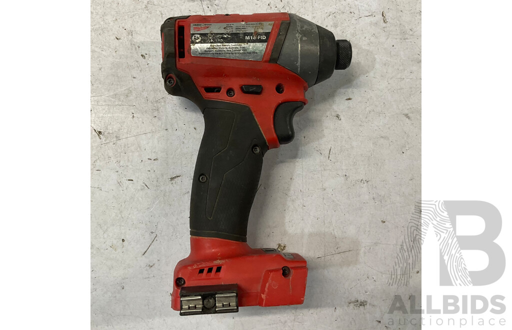 MILWAUKEE Heavy-Duty 28V Angle Grinder and M18FID Fuel Impact Driver - ORP: $739.95