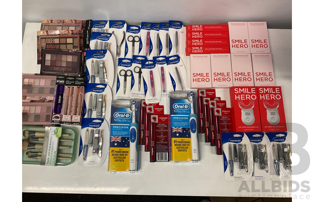 Smile Hero, Oral B, Neutrogena and Assorted Personal Care Items - LOT of 45