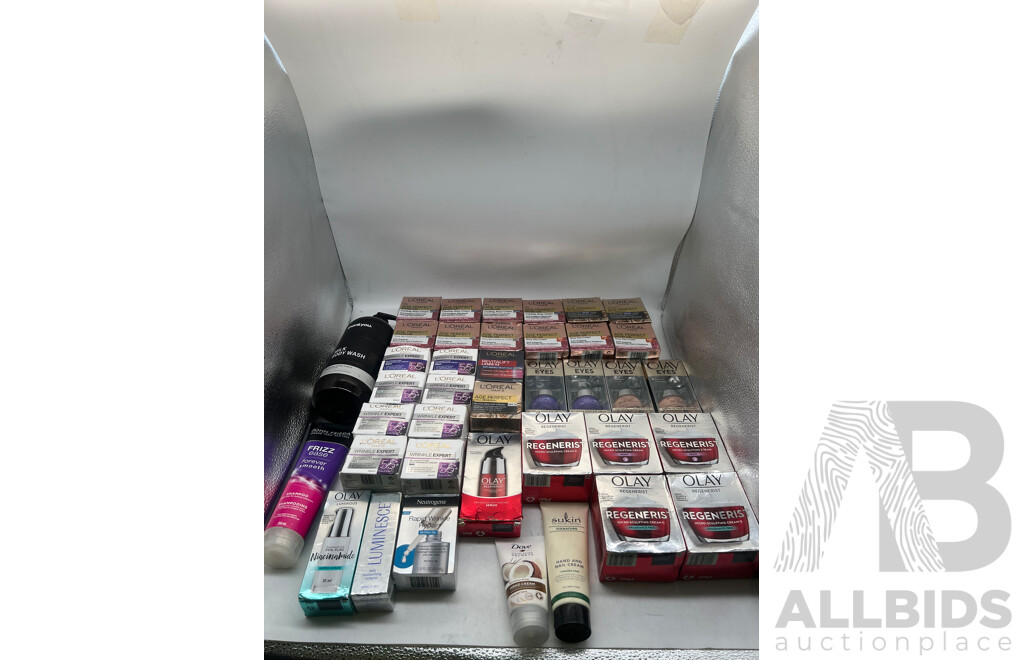 Olay, Loreal and Assorted Beauty Items - LOT of 39