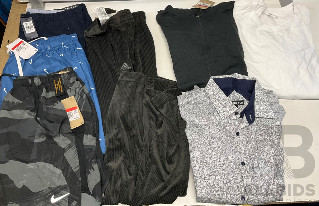 TOMMY HILFIGER, NIKE, TAROCASH & Assorted of Mens/Women Clothing - Lot of 7 - Estimated Total $400.00