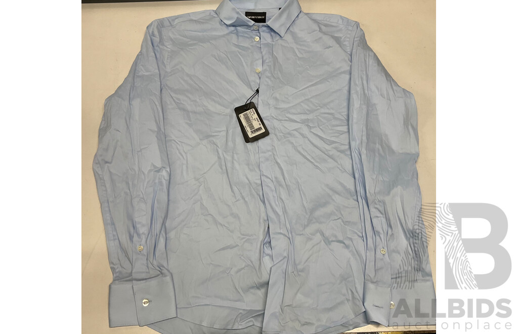 EMPORIO ARMANI Mens Bottom Shirt - Size 41- Blue - ORP$360.00