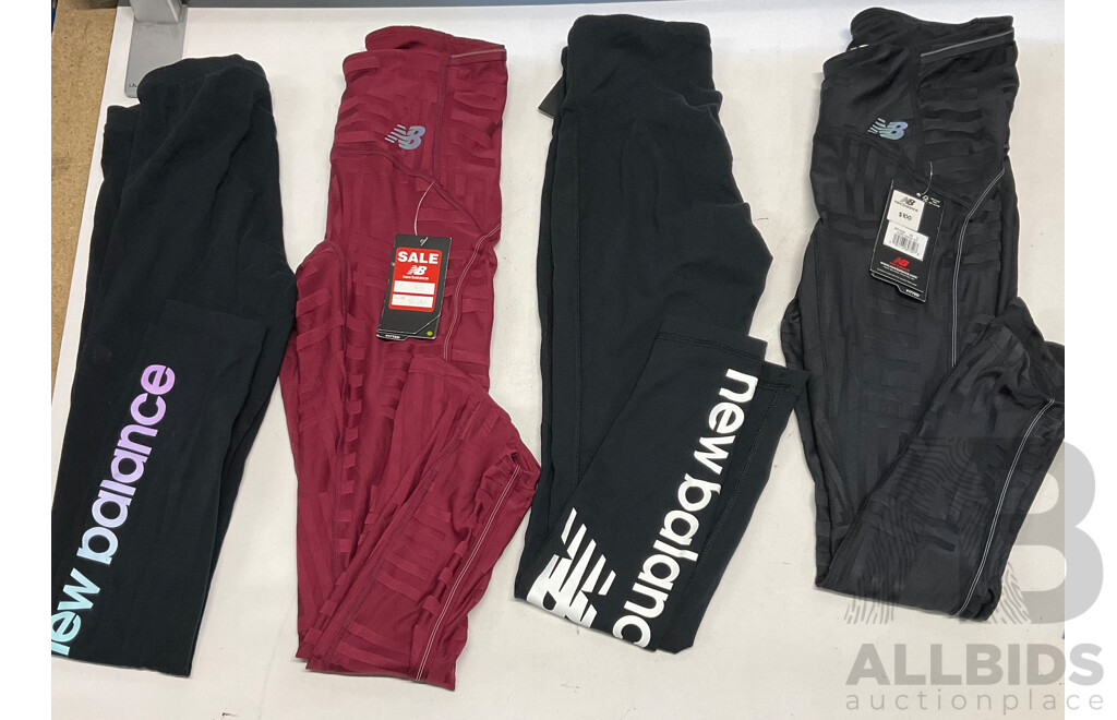 NEW BALANCE Womens Leggings (SIZE XS/S)  - Lot of 4 - Estimated Total ORP$300.00