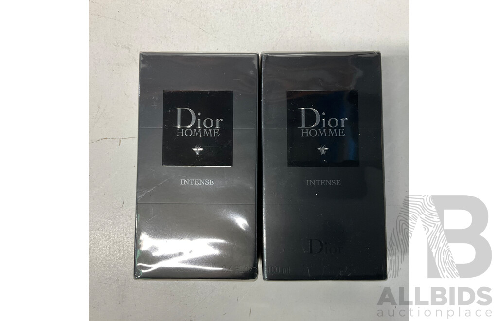 DIOR Homme Intense EAU DE Perfume 100ml - Lot of 2 - Estimated Total ORP$390.00