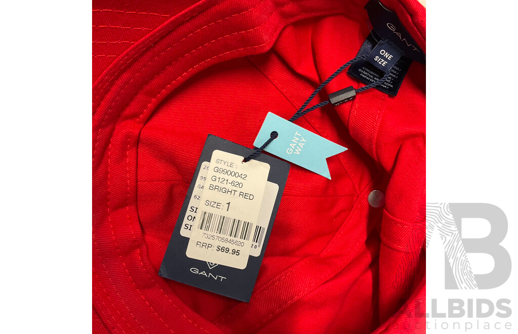 TOMMY HILFIGER Sweatpants & RALPH LAUREN Sweatshirt & GANT Red Cap - Lot of 3 - Estimated Total ORP$380.00