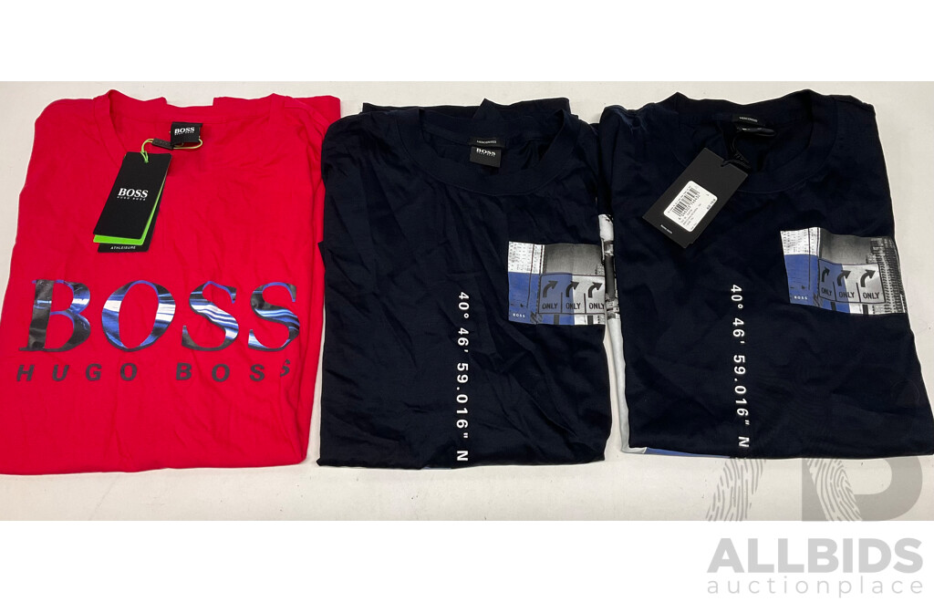 HUGO BOSS T-Shirts (Size L/XL) - Lot of 3  - Estimated Total ORP$490.00