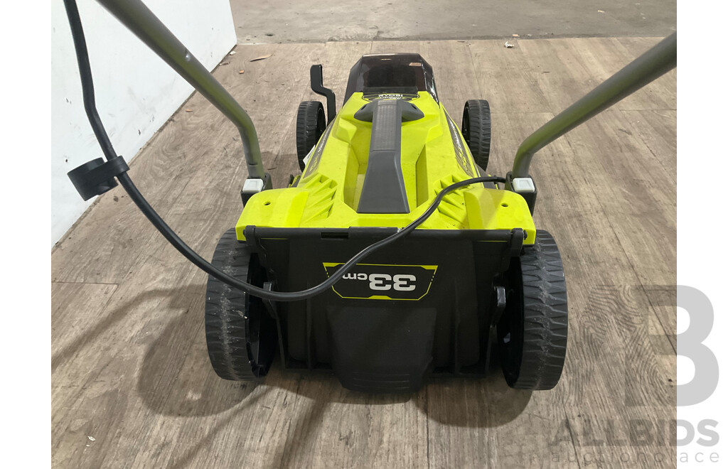 RYOBI ONE+ 18V 4.0Ah 33cm Cordless Lawn Mower Kit  - ORP: $299.00