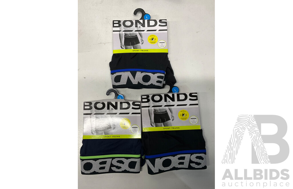 BONDS Mens Trunks/Briefs/Socks (Size L/XL)  - Lot of 15 - Estimated Total $350.00