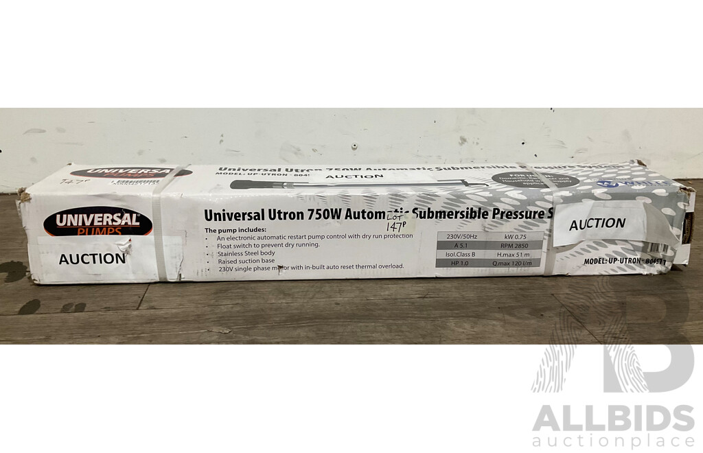 UNIVERSAL PUMPS Automatic Submersible Pressure System - ORP: $749.00