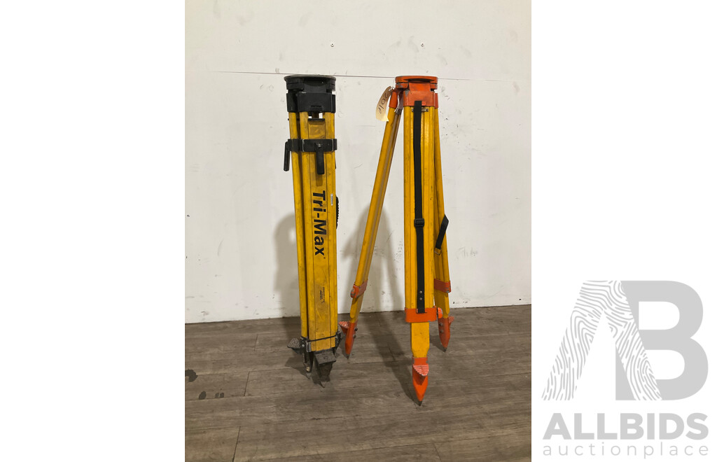 TRIMAX Tall Quick Dual Clamp Tripod and Wood Survey Tripod  - ORP: $729.95