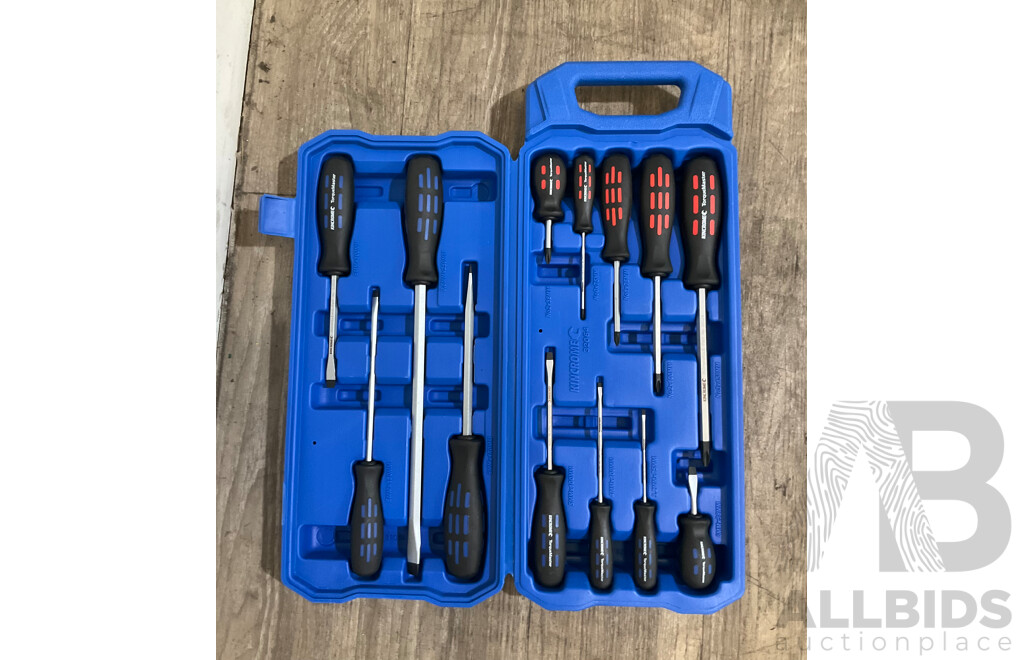 KINCROME Go-Through Screwdriver Set 12 Piece W/ 2 Pairs of Bolt Cutters   - ORP: $330.00