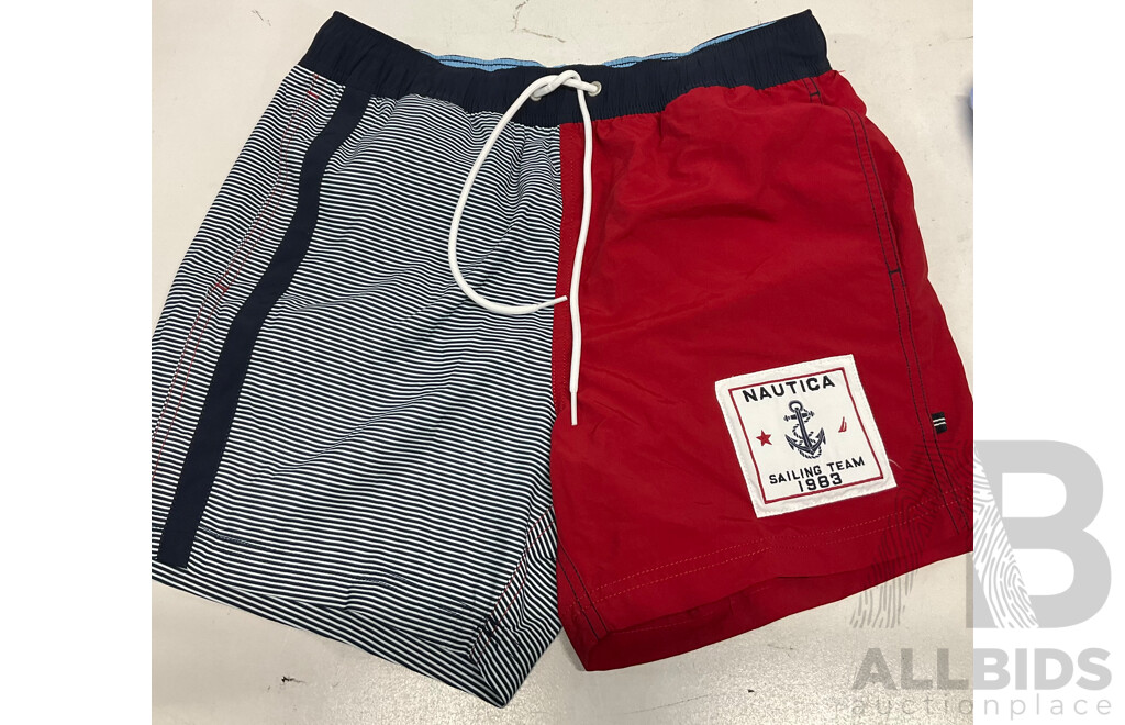 TOMMY HILFIGER T-Shirt (S) & Polo Shirt (XL) & NAUTICA Shorts (S) & Assorted of Accessories - Lot of 8 - Estimated Total ORP $400.00