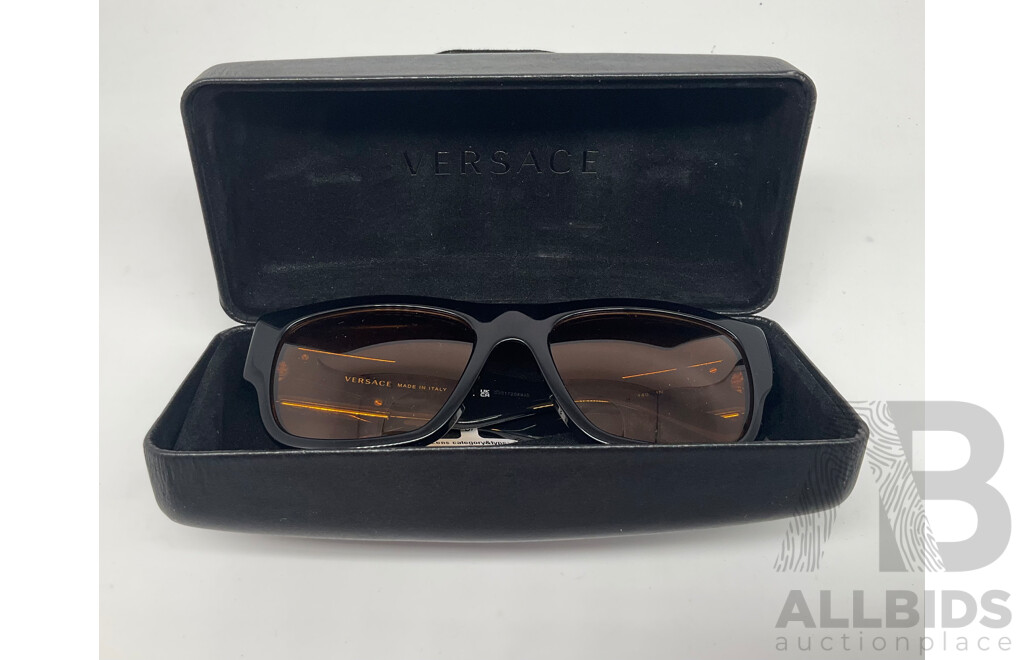 VERSACE VE4406 Black Sunglasses W/ Original Case - ORP: $340.00