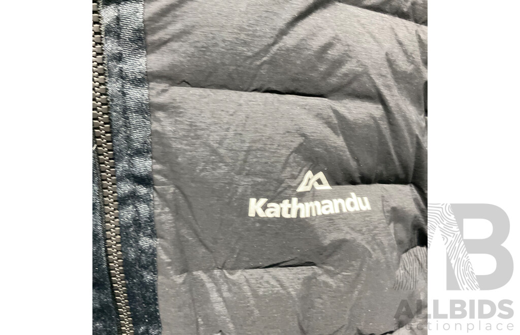 KATHMANDU Mens Stretch Down Hooded Jacket Black - Size M - ORP $499.00