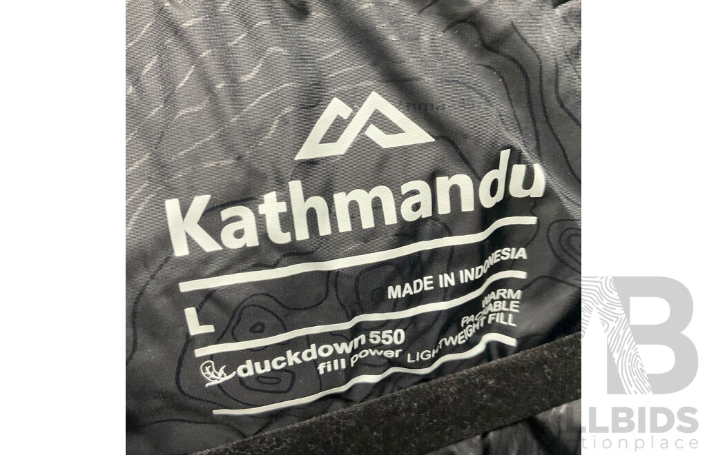 KATHMANDU Mens 550 Fill Black Jacket - Size L - ORP $449.98
