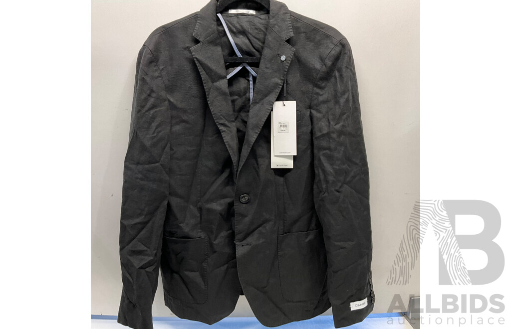 CALVIN KLEIN Linen Black Jacket - ORP $349.00