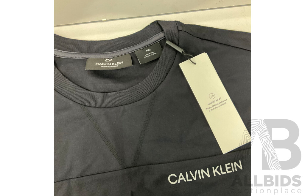 CALVIN KLEIN Reversible Navy Jacket and Black Sweat Pullover (Size M) - Lot of 2 - ORP $428.00