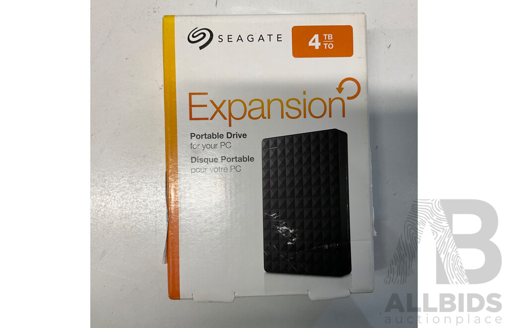 MARLEY VOYAGE BT Wireless Earphones  & SEAGATE PC 4TB Portable Drive - Lot of 2 - Estimated Total ORP$220.00