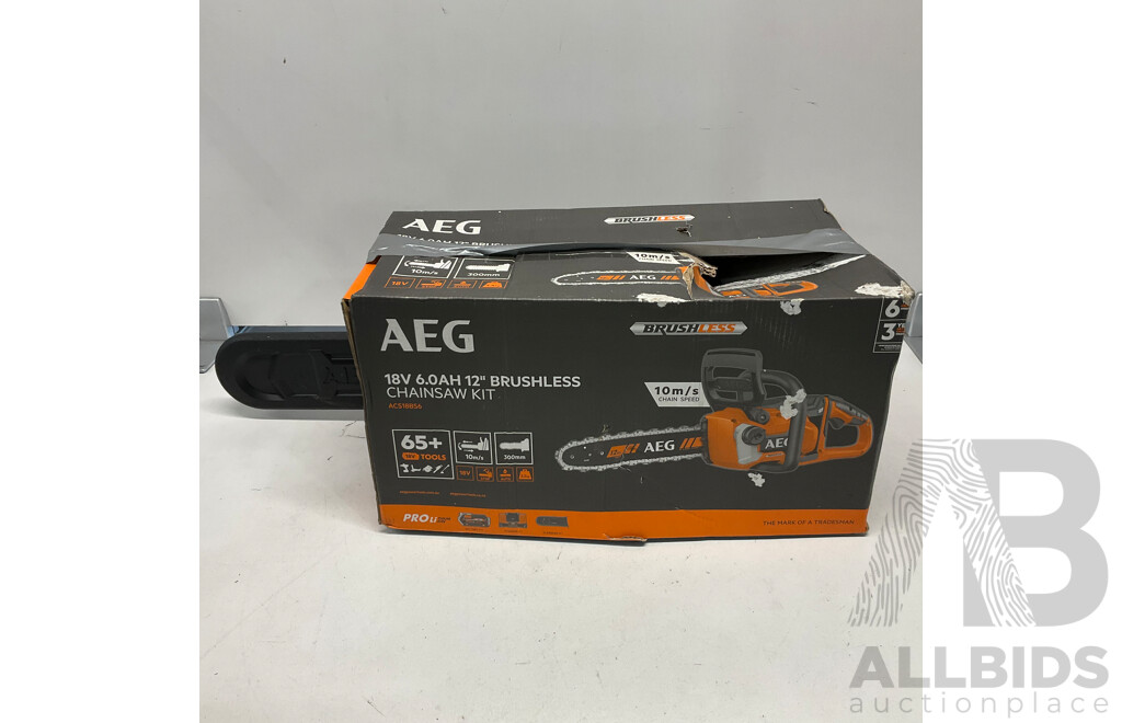 AEG 18V 6.0Ah 12inch Brushless Chainsaw Kit - ORP$449.00
