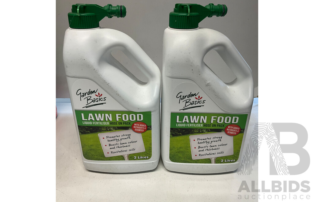 SILVAN Rechargeable Backpack Sprayer 16 L & GARDEN BASICS Lawn Food X2 - Lot of 3 - ORP $220.00