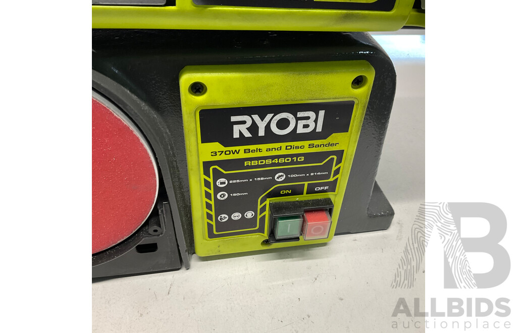 RYOBI 370W Belt and Disc Sander  RBDS4601G - ORP $219.00
