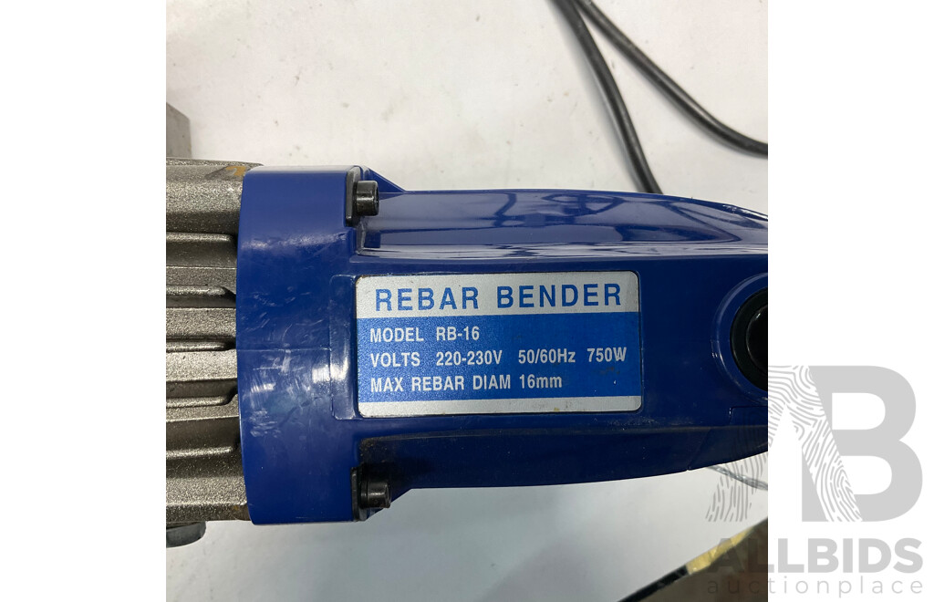 RB-16 Handheld Electric Rebar Bender 16mm Rebar Bending Steel Bender