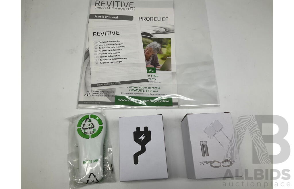 Revitive ProRelief Circulation Booster - Lot of 2 - ORP $798.00