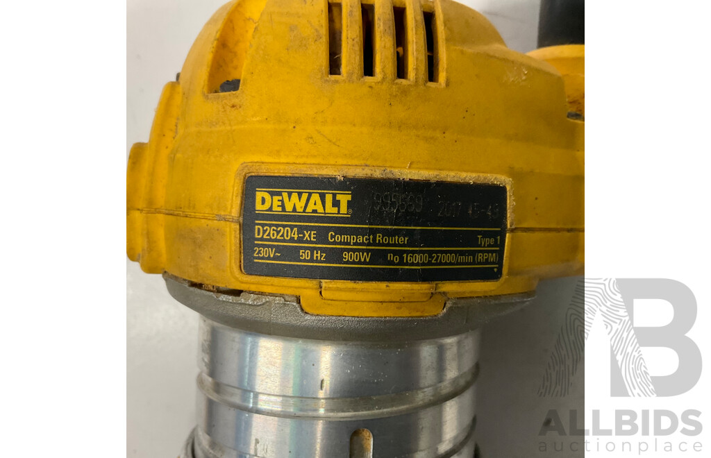 DEWALT D26204- XE 900W Premium Plunge & Fixed Base in Carry Case - ORP$639.00