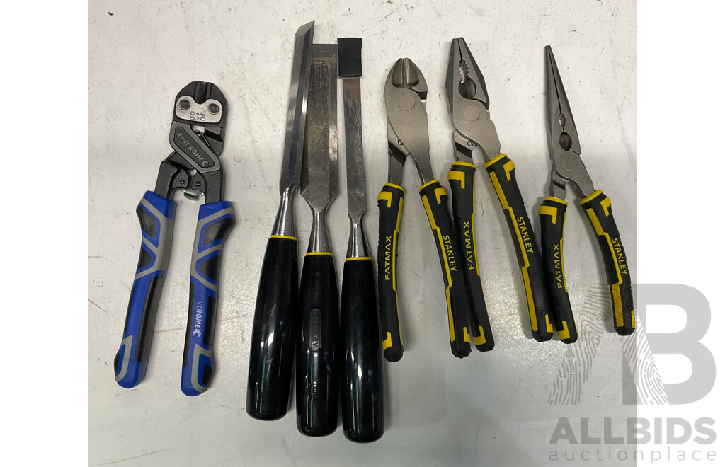 Assorted of KINCROME, STANLEY Tools in Carry Bag