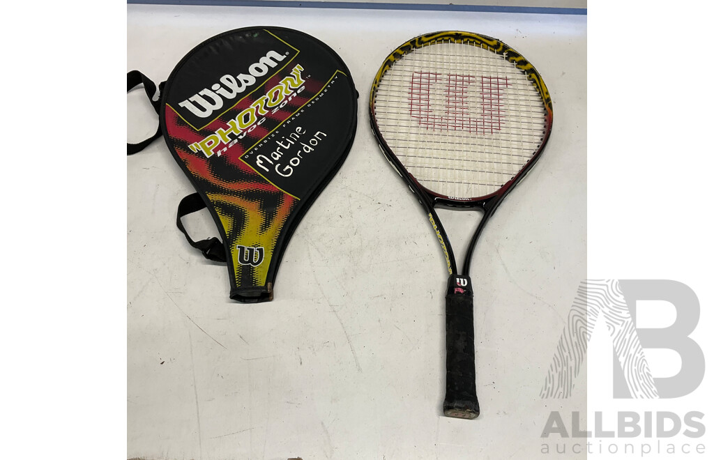 Assorted of WILSON Tennis Racket X5 in HEAD Tennis Bag