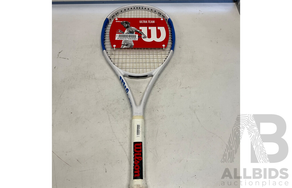 WILSON Ultra Power 100 Tennis Racquet Blue 4 3/8 Inch Tennis Racket