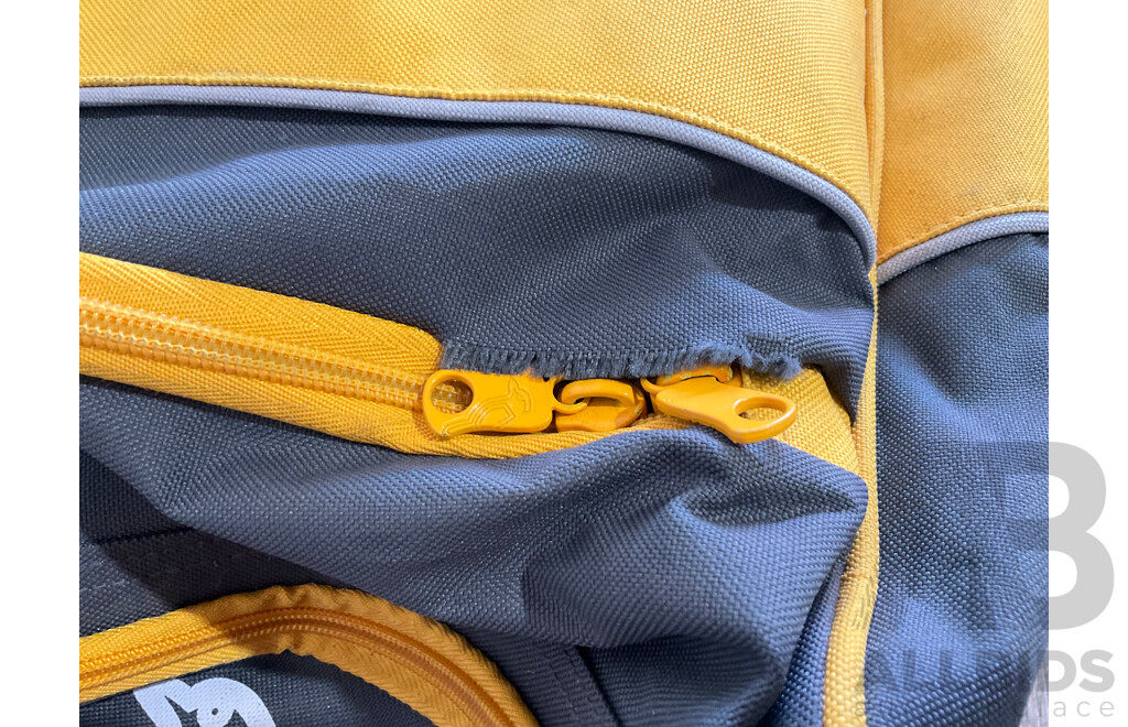 KOOKABURRA Cricket Bag with Asortment of Cricket Equiptment Including Bat, Pads, Helmet, Gloves