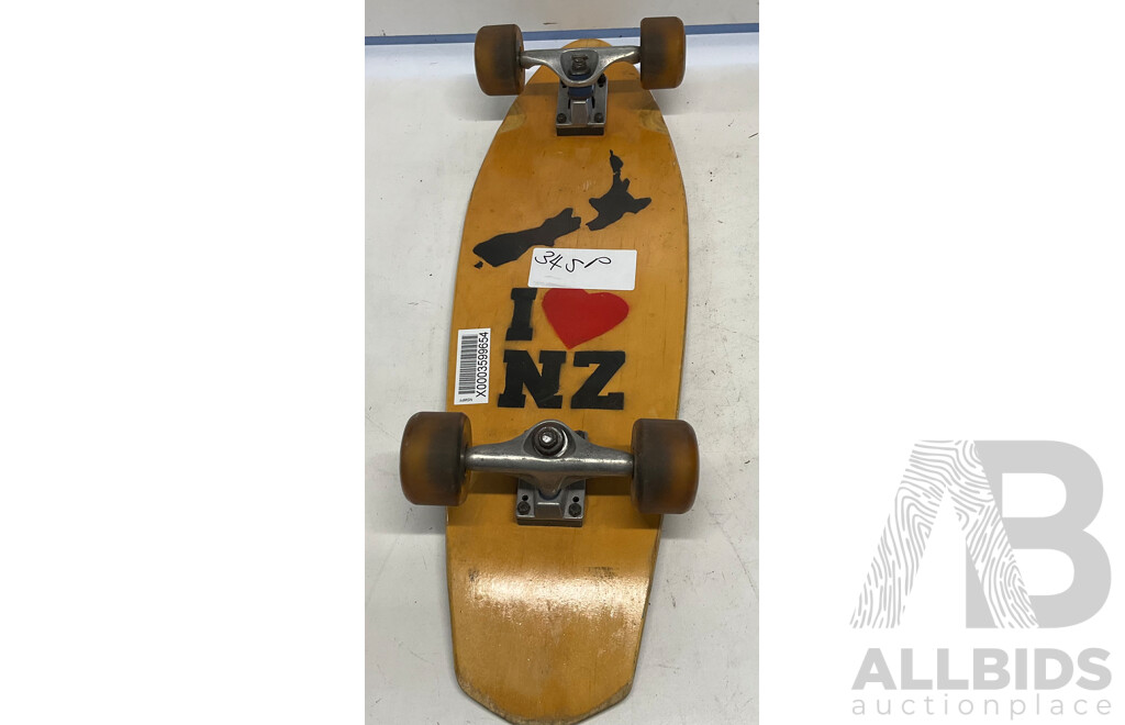 GHETTO SURF, I LOVE NZ Skateboards - Lot of 2