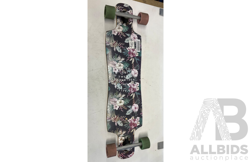 GRAND GOPHER Skateboards  Complete Floral Paradise Dropthrough - ORP$239