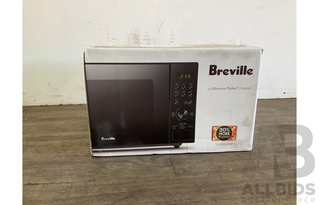 BREVILLE the Silhouette Flatbed Compact Microwave Oven