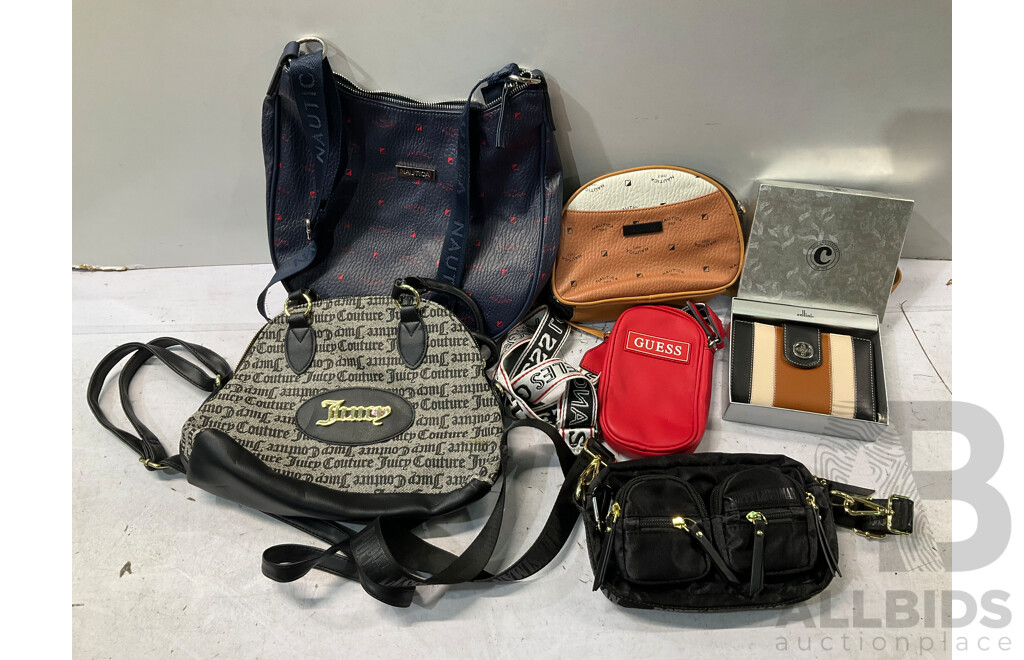 Assorted Women's Handbags and Purse's, Brands Including: GUESS, NAUTICA, POPPY LISSIMAN, CELLINI