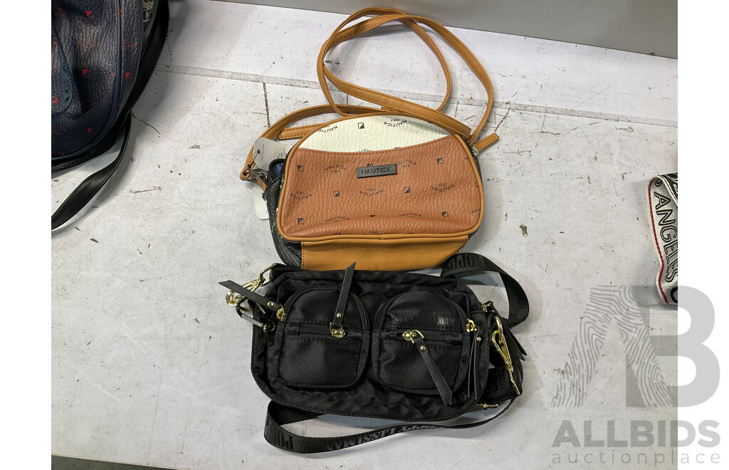 Assorted Women's Handbags and Purse's, Brands Including: GUESS, NAUTICA, POPPY LISSIMAN, CELLINI