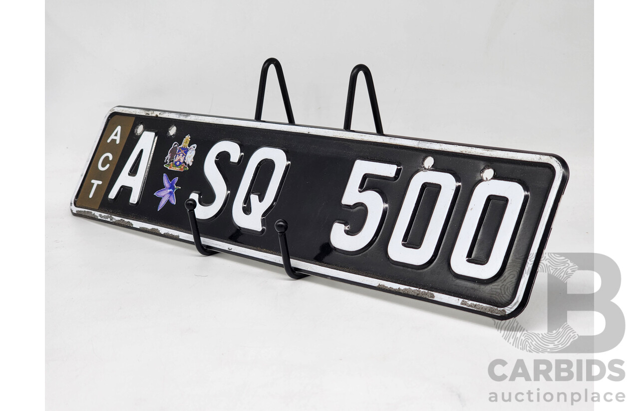 ACT Alpha Numerical European Style Number Plate - ASQ.500