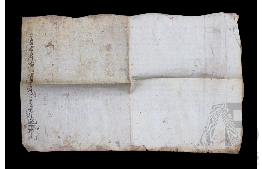 17th Century Property/Pasture Deed, Dated 1654