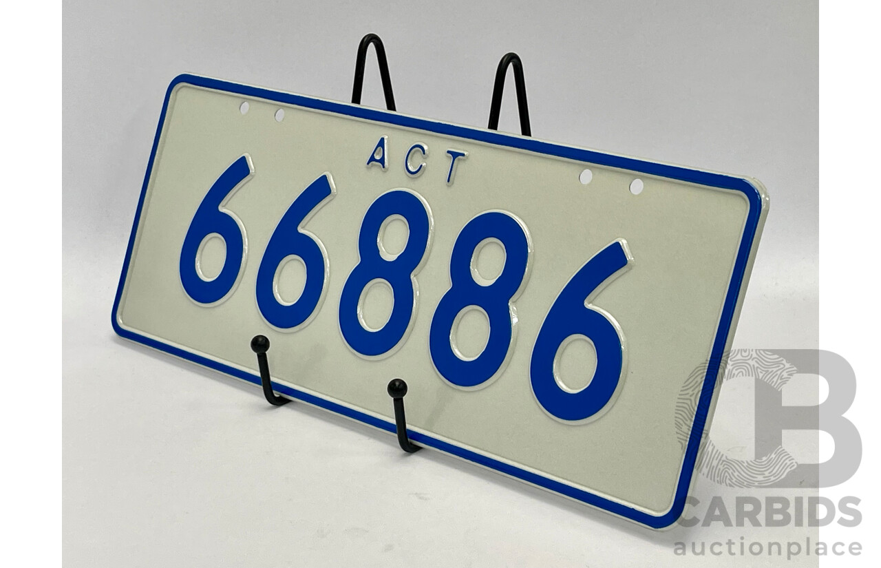 ACT 5-Digit Number Plate - 66886