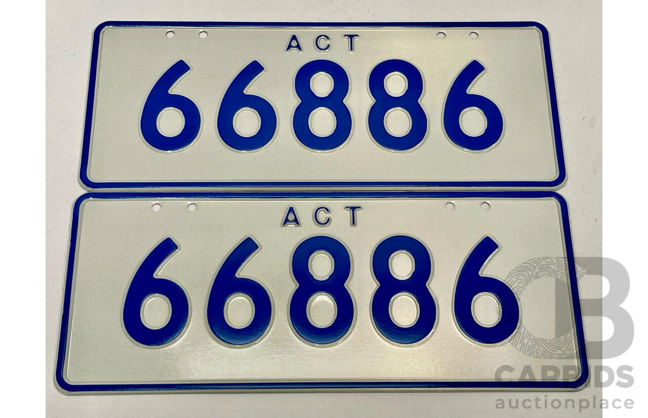 ACT 5-Digit Number Plate - 66886