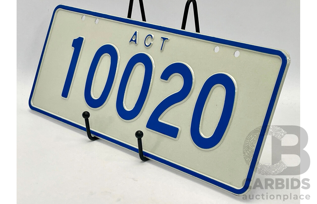 ACT 5-Digit Number Plate - 10020