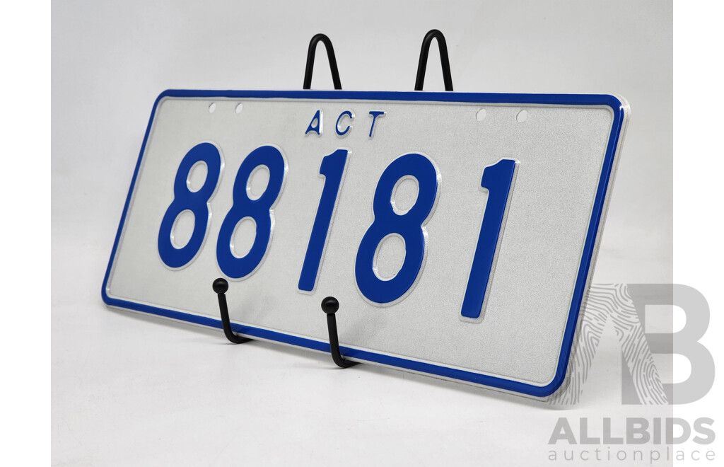 ACT 5Digit Number Plate 88181 Lot 1516152 CARBIDS