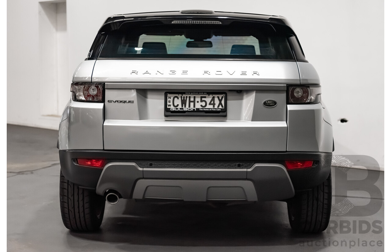 8/2014 Land Rover Range Rover Evoque TD4 PURE LV (4x4) MY14 4d Wagon Indus Silver Turbo Diesel 2.2L