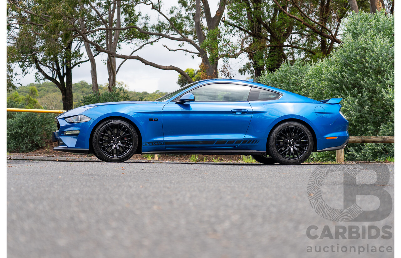 3/2021 Ford Mustang GT Fastback FN MY21 2d Coupe Velocity Blue V8 5.0L