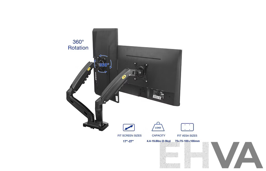 NORTH BAYOU  F160 17-27inch Dual Monitor Full Motion Desk Mount