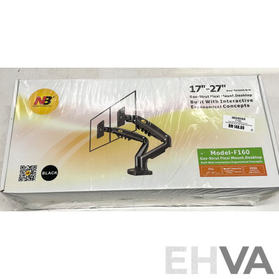 NORTH BAYOU  F160 17-27inch Dual Monitor Full Motion Desk Mount