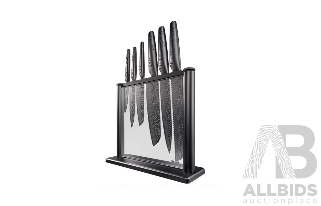 BACCARAT ID3 Black Samurai Gozen Knife Block 7 Piece  - ORP $1179.99